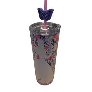 Wicked Glinda or Elphaba Dragon Steel Tumbler Pink White Universal New